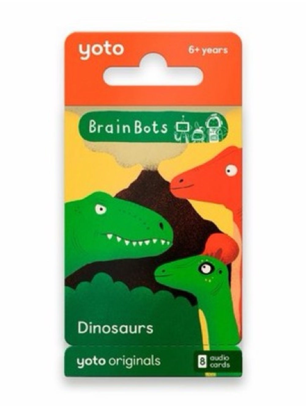 Yoto BrainBots: Dinosaurs - 8 Kids Audiobook Cards for Use with Player & Mini